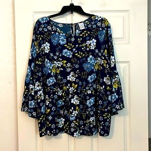 NWOT WOMEN’S PLUS SIZE PEPLUM TOP : SIZE 22